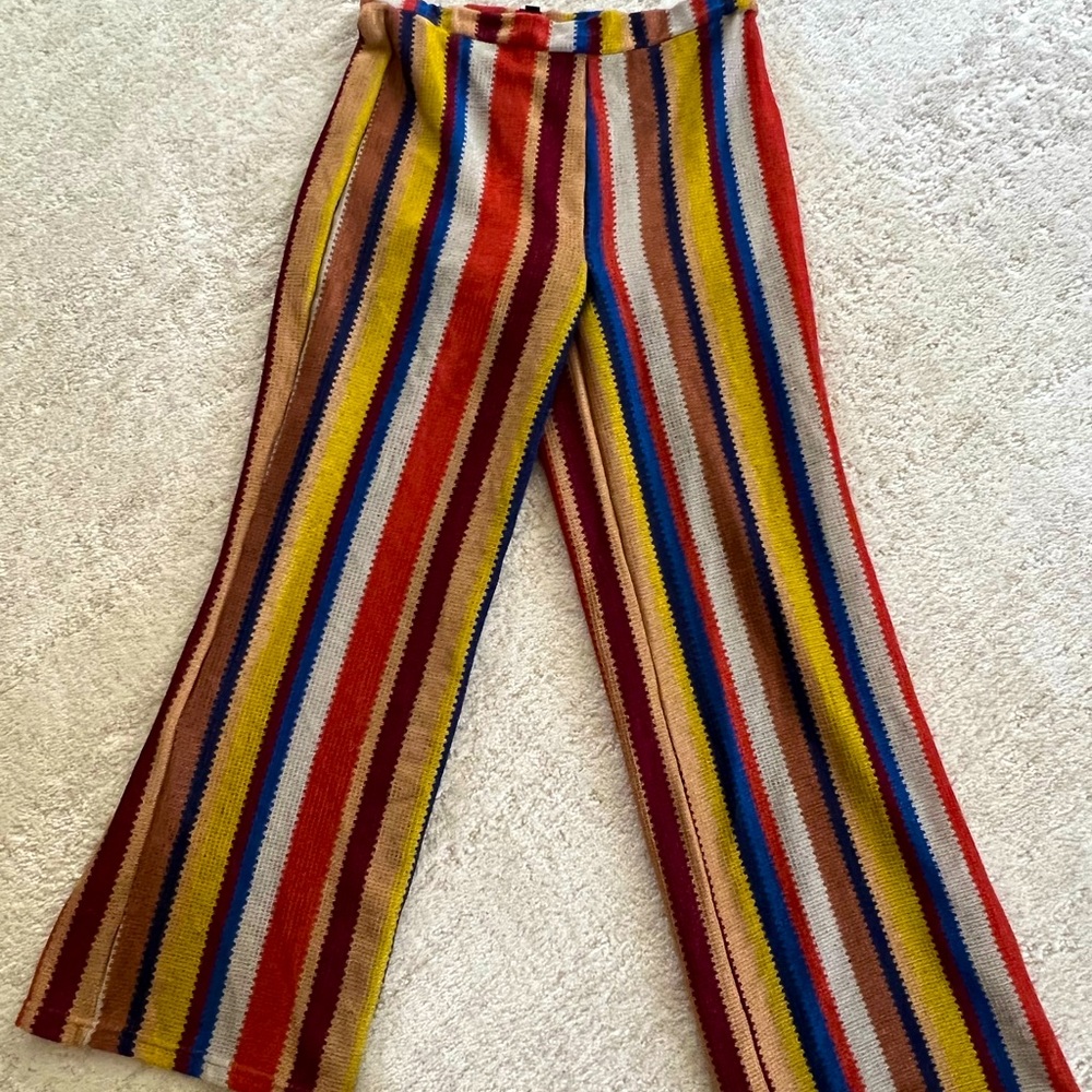Striped knit beach pants